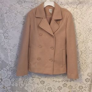 Lauren Conrad Tan Peacoat Adorable Ladies Size 6 NWT fully lined warm Cute coat